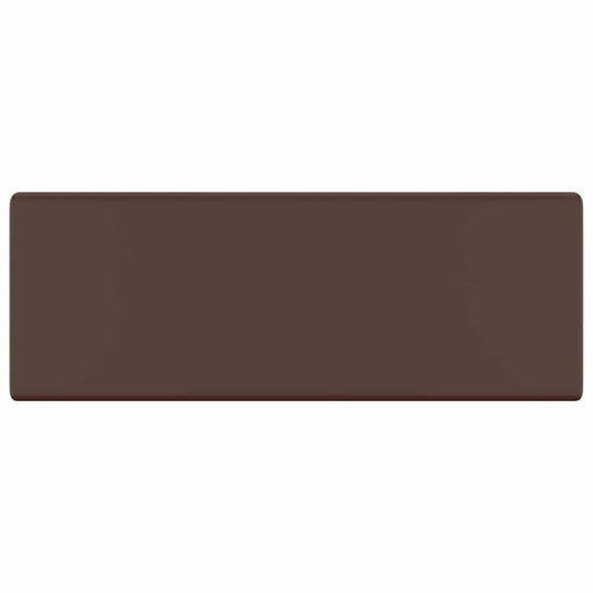 Vidaxl wastafel met overloop vierkant 41x41cm keramiek mat donkerbruin