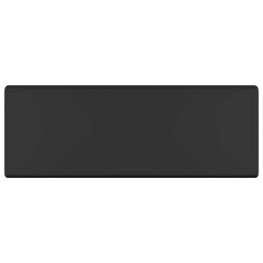 Vidaxl wastafel met overloop vierkant 41x41 cm keramiek matzwart