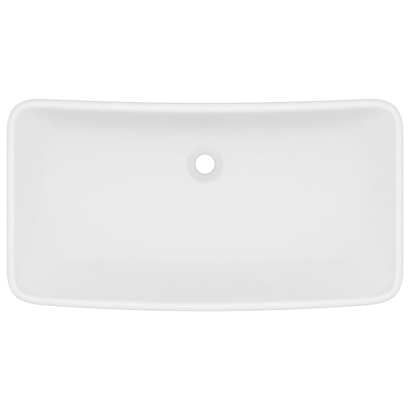 Load image into Gallery viewer, Vidaxl wastafel rechthoekig 71x38 cm keramiek matwit
