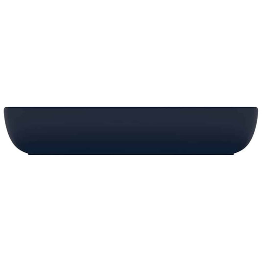 Vidaxl wastafel rechthoekig 71x38 cm keramiek mat donkerblauw
