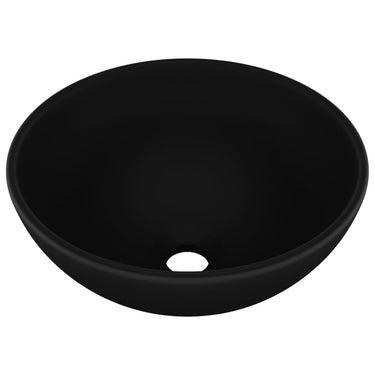 Vidaxl wastafel rond 32,5x14 cm keramiek matzwart