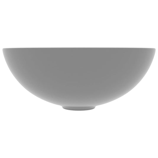 Vidaxl wastafel rond keramiek lichtgrijs
