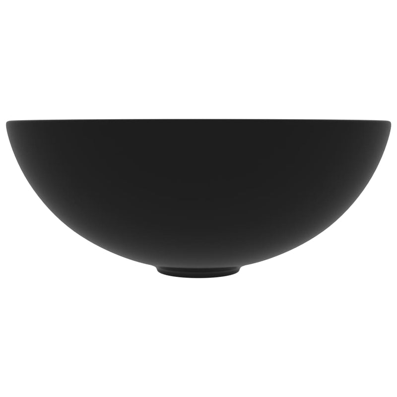 Load image into Gallery viewer, Vidaxl wastafel rond keramiek matzwart
