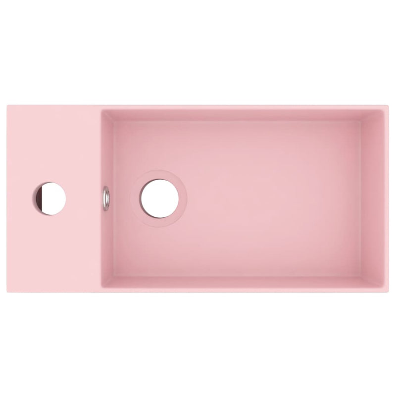 Load image into Gallery viewer, Vidaxl wastafel met overloop keramiek matroze
