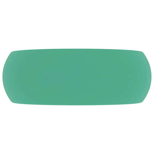 Vidaxl wastafel rond 40x15 cm keramiek mat lichtgroen