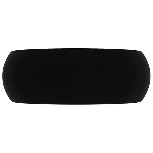 Vidaxl wastafel rond 40x15 cm keramiek matzwart