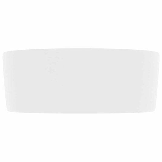 Vidaxl wastafel rond 40x15 cm keramiek matwit