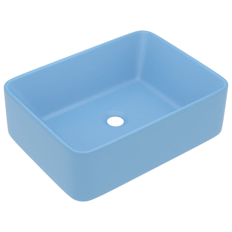 Load image into Gallery viewer, Vidaxl wastafel 41x30x12 cm keramiek mat lichtblauw
