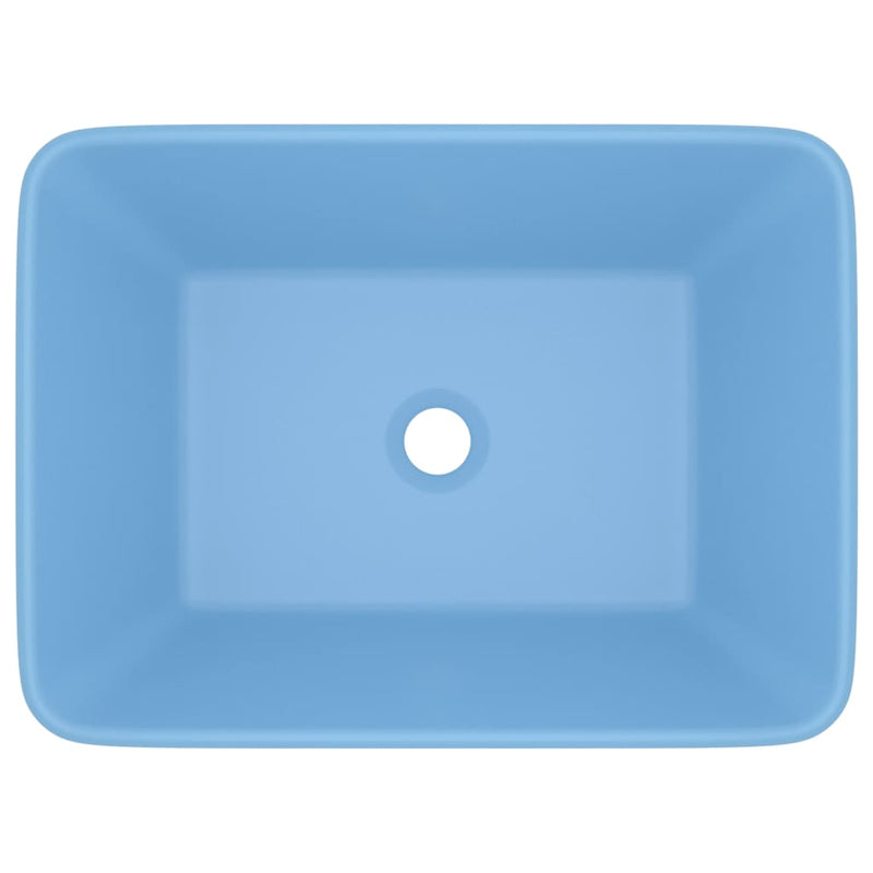 Load image into Gallery viewer, Vidaxl wastafel 41x30x12 cm keramiek mat lichtblauw
