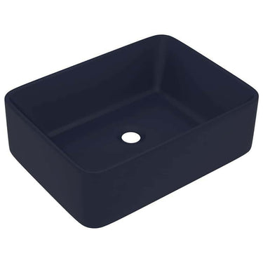 Vidaxl wastafel 41x30x12 cm keramiek mat donkerblauw