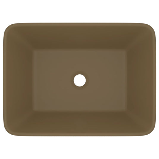 Vidaxl wastafel 41x30x12 cm keramiek matcrème