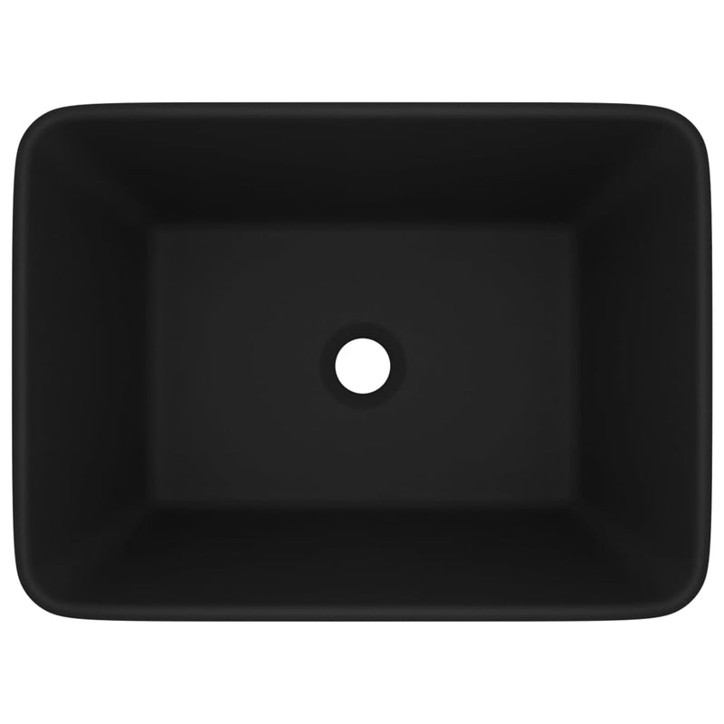 Load image into Gallery viewer, Vidaxl wastafel 41x30x12 cm keramiek matzwart
