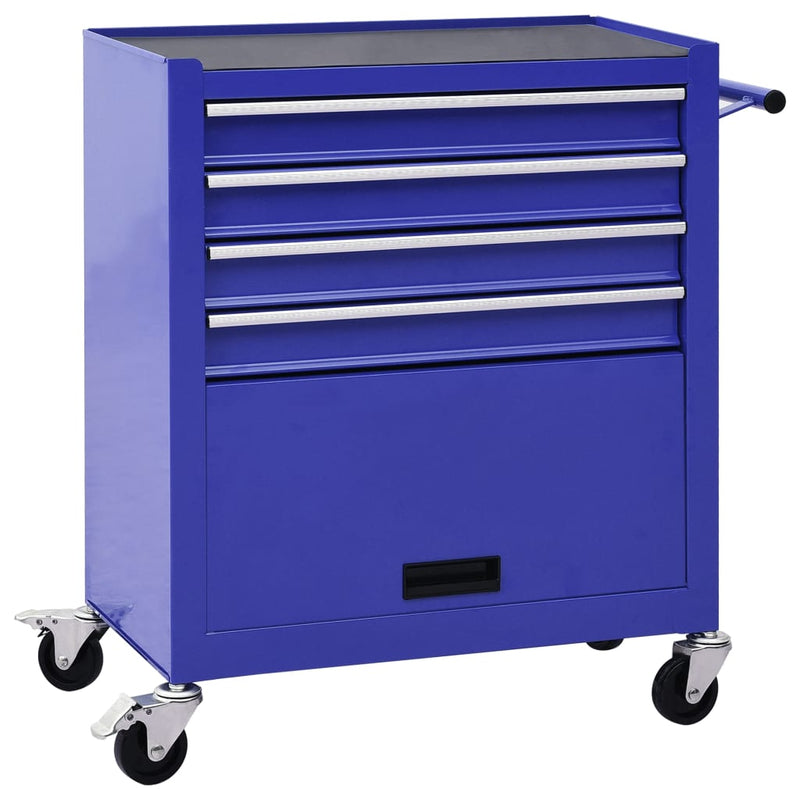 Load image into Gallery viewer, Vidaxl gereedschapswagen met 4 lades staal blauw
