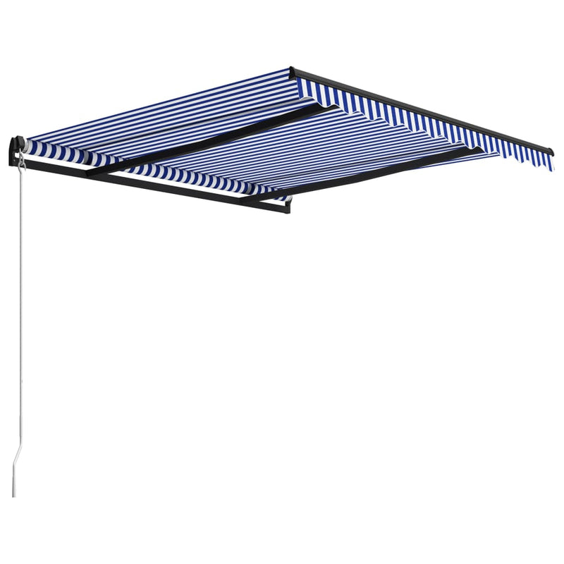 Load image into Gallery viewer, Vidaxl luifel handmatig uittrekbaar 300x250 cm blauw en wit
