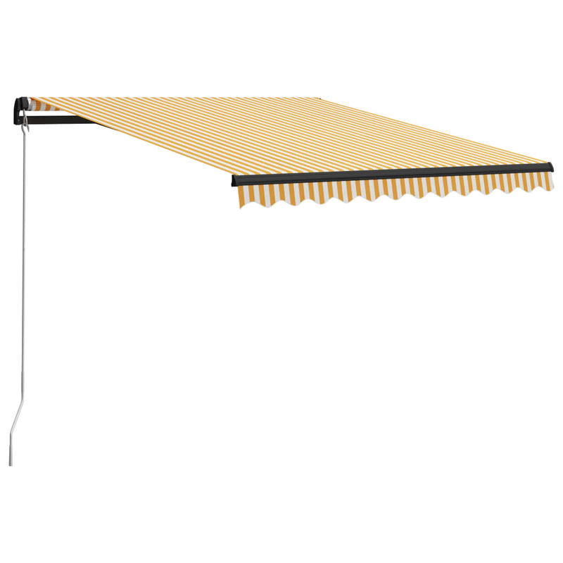 Load image into Gallery viewer, Vidaxl luifel handmatig uittrekbaar 300x250 cm geel en wit
