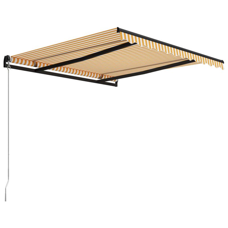 Load image into Gallery viewer, Vidaxl luifel handmatig uittrekbaar 300x250 cm geel en wit
