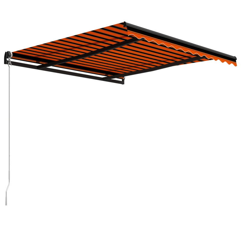Load image into Gallery viewer, VidaXL Luifel handmatig uittrekbaar 350x250 cm oranje en bruin
