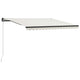 VidaXL Luifel handmatig uittrekbaar 400x300 cm crème