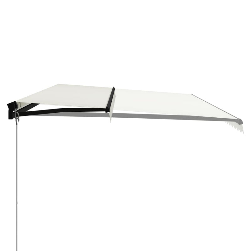Load image into Gallery viewer, VidaXL Luifel handmatig uittrekbaar met LED 600x300 cm crème
