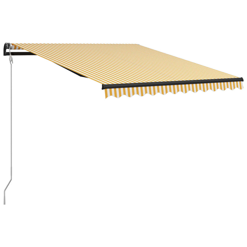 Load image into Gallery viewer, VidaXL Luifel automatisch uittrekbaar 300x250 cm geel en wit
