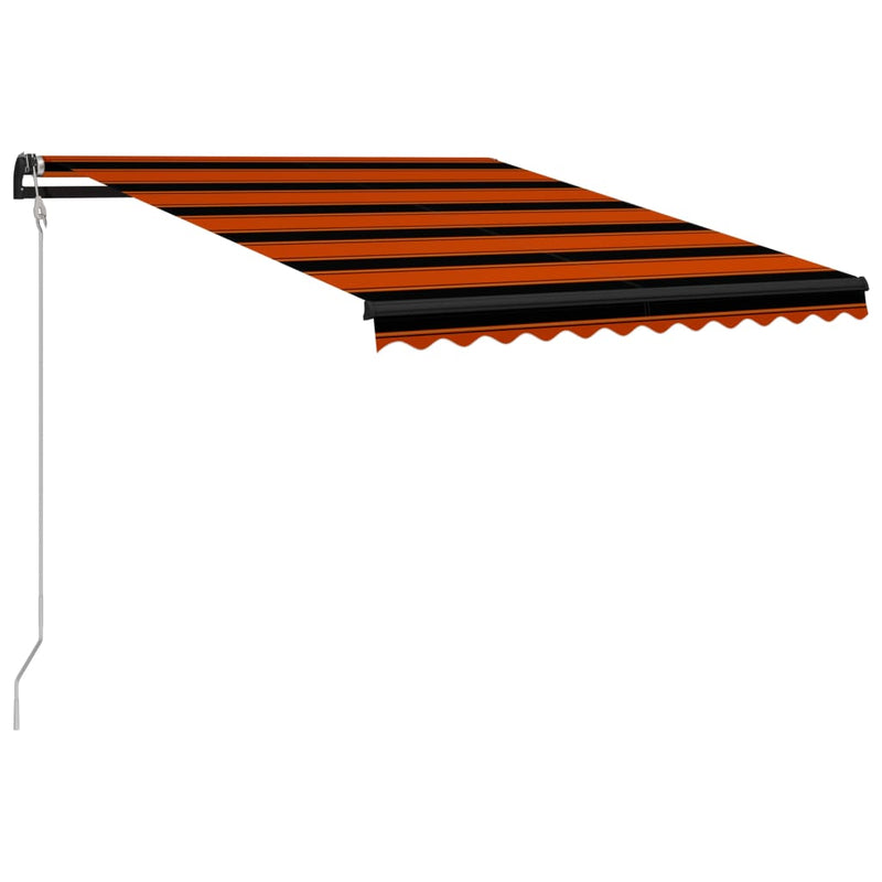 Load image into Gallery viewer, VidaXL Luifel uittrekbaar met windsensor LED 350x250 cm oranje bruin
