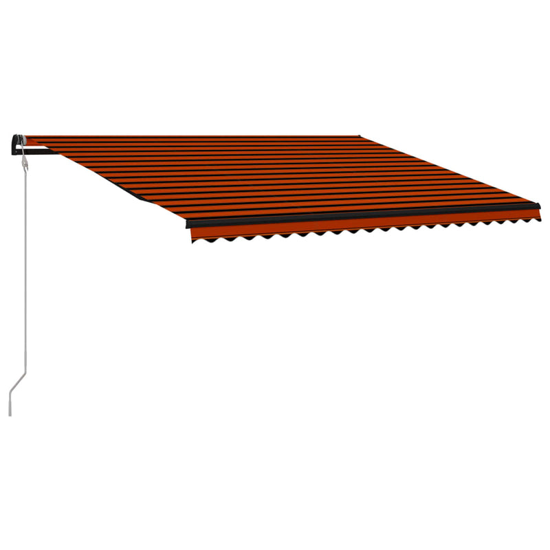 Load image into Gallery viewer, VidaXL Luifel uittrekbaar met windsensor LED 500x300 cm oranje bruin
