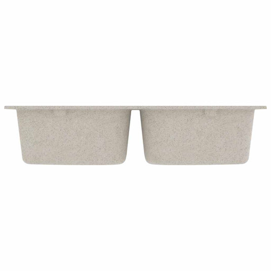 Vidaxl keukenwasbak beige 76 x 48 x 30 cm kwarts en hars