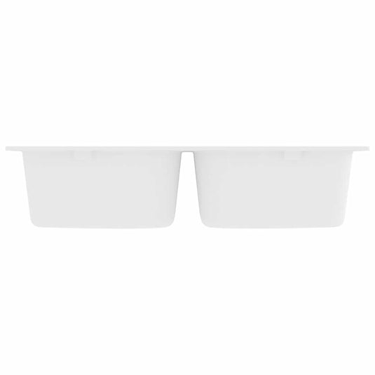 Vidaxl keukenwasbak wit 76 x 48 x 30 cm kwarts en hars
