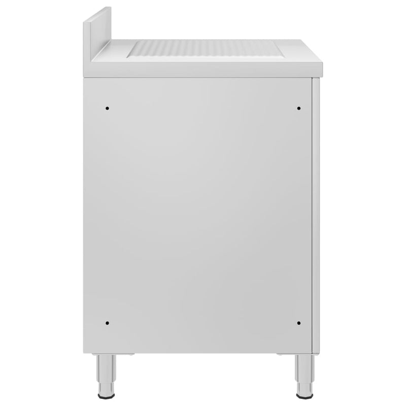 Load image into Gallery viewer, Vidaxl keukenkast met afdruipplaat commercieel roestvrij staal
