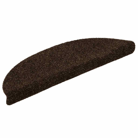 Vidaxl trapmatten zelfklevend 15 stuks 56x17x3 cm bruin halfrond