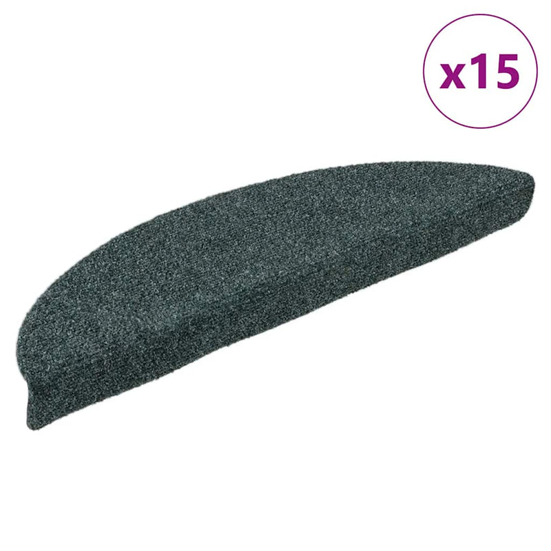 Afbeelding laden in galerijviewer, Vidaxl trapmatten zelfklevend 15 stuks 56x17x3 cm groen halfrond
