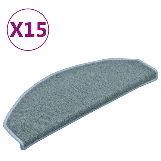 Vidaxl trapmatten 15 st 65x24x4 cm zeeblauw halfrond groot