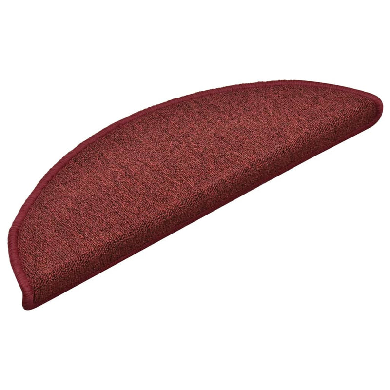 Load image into Gallery viewer, Vidaxl trapmatten 15 st 56x17x3 cm bordeaux halfrond
