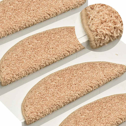 Vidaxl trapmatten 15 st 65x21x4 cm goud halfrond groot