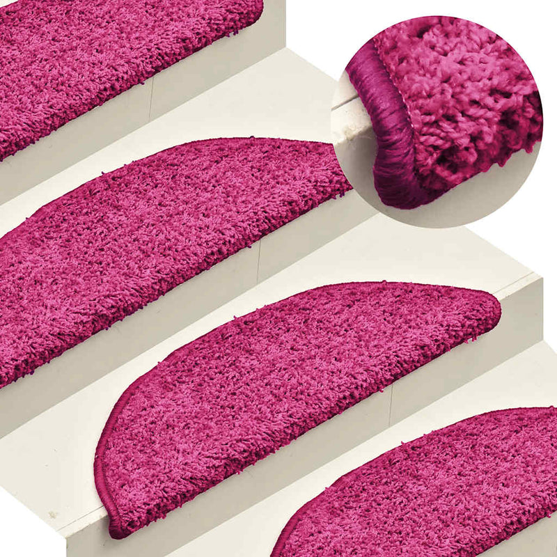 Load image into Gallery viewer, Vidaxl trapmatten 15 st 56x17x3 cm roze halfrond
