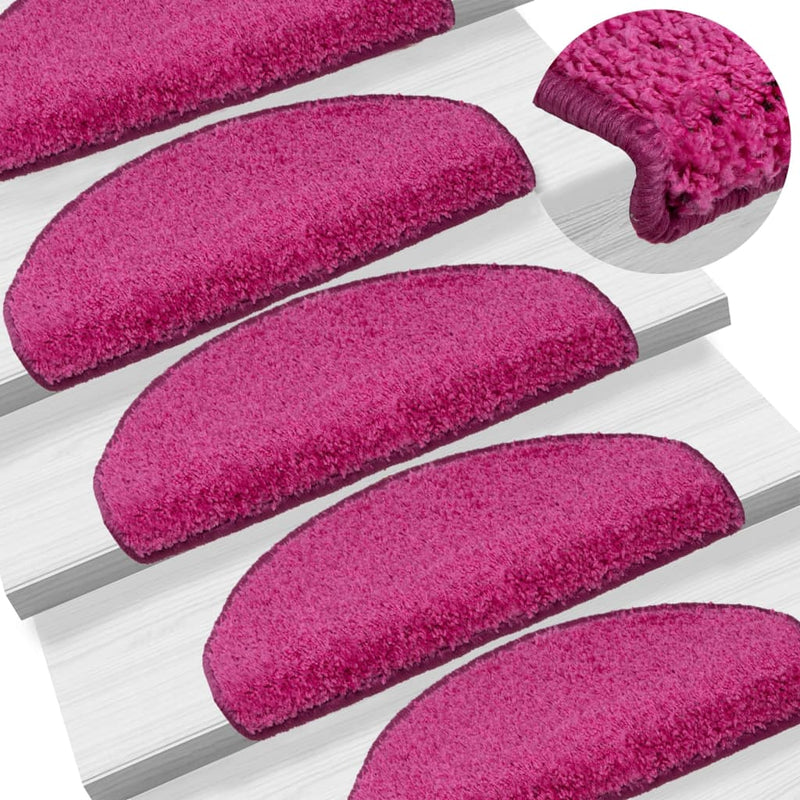 Load image into Gallery viewer, Vidaxl trapmatten 15 st 65x21x4 cm roze halfrond groot
