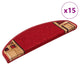 Vidaxl trapmatten zelfklevend 15 st 65x21x4 cm rood