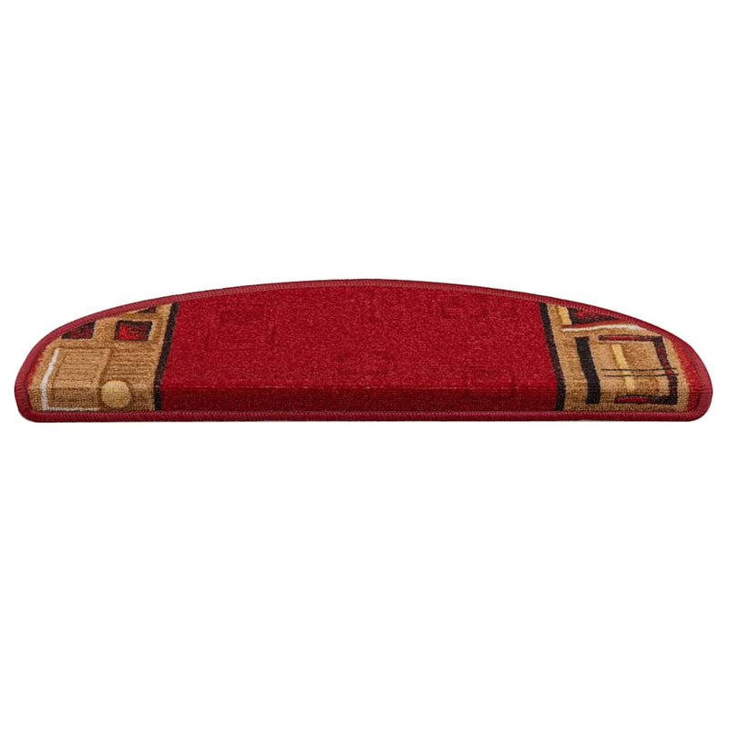 Load image into Gallery viewer, Vidaxl trapmatten zelfklevend 15 st 65x21x4 cm rood
