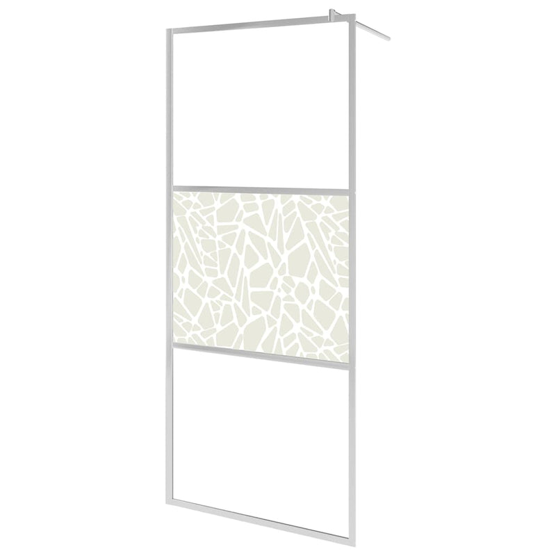 Load image into Gallery viewer, Vidaxl inloopdouchewand met stenenmotief 80x195 cm esg-glas
