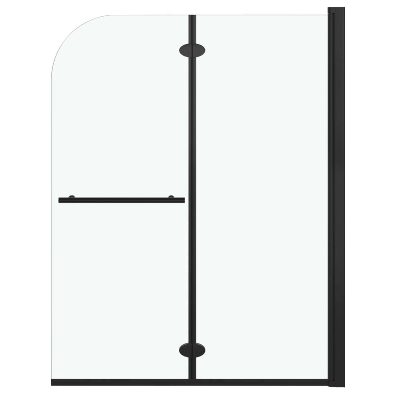 Load image into Gallery viewer, Vidaxl douchewand inklapbaar 2 panelen 95x140 cm esg zwart
