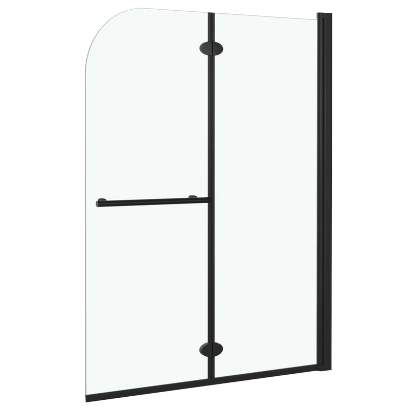 Load image into Gallery viewer, Vidaxl douchewand inklapbaar 2 panelen 95x140 cm esg zwart
