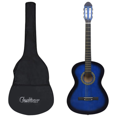 Vidaxl gitaar klassiek beginner met tas 4 4 39 blauw