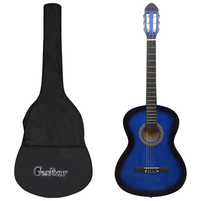 Load image into Gallery viewer, Vidaxl gitaar klassiek beginner met tas 4 4 39 blauw

