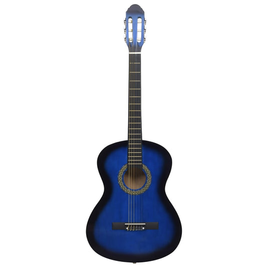 Vidaxl gitaar klassiek beginner met tas 4 4 39 blauw