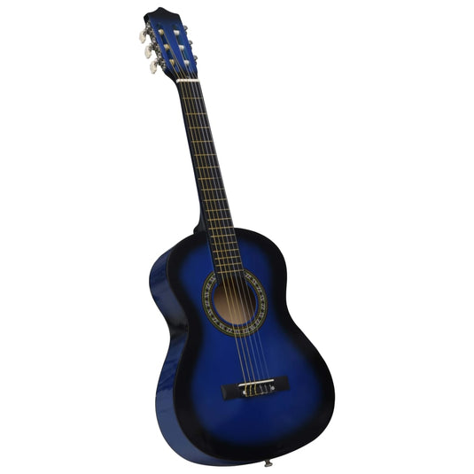 Vidaxl gitaar klassiek beginner kinderen met tas 1 2 34 blauw
