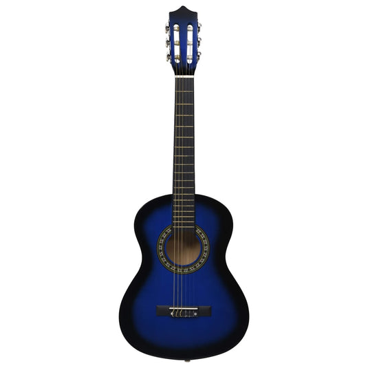 Vidaxl gitaar klassiek beginner kinderen met tas 1 2 34 blauw