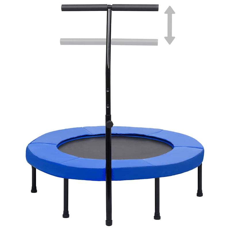 Load image into Gallery viewer, Vidaxl fitnesstrampoline met handgreep en veiligheidsmat 102 cm
