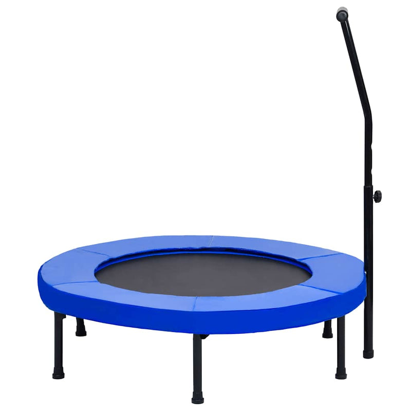 Load image into Gallery viewer, Vidaxl fitnesstrampoline met handgreep en veiligheidsmat 102 cm

