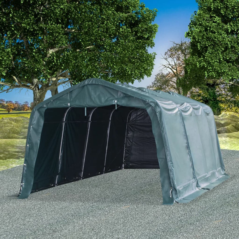 Load image into Gallery viewer, VidaXL Veetent verwijderbaar 550 g m² 3,3x6,4 m PVC donkergroen
