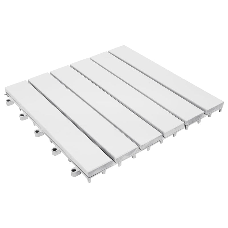 Load image into Gallery viewer, VidaXL Terrastegels 10 st 30x30 cm massief acaciahout wit
